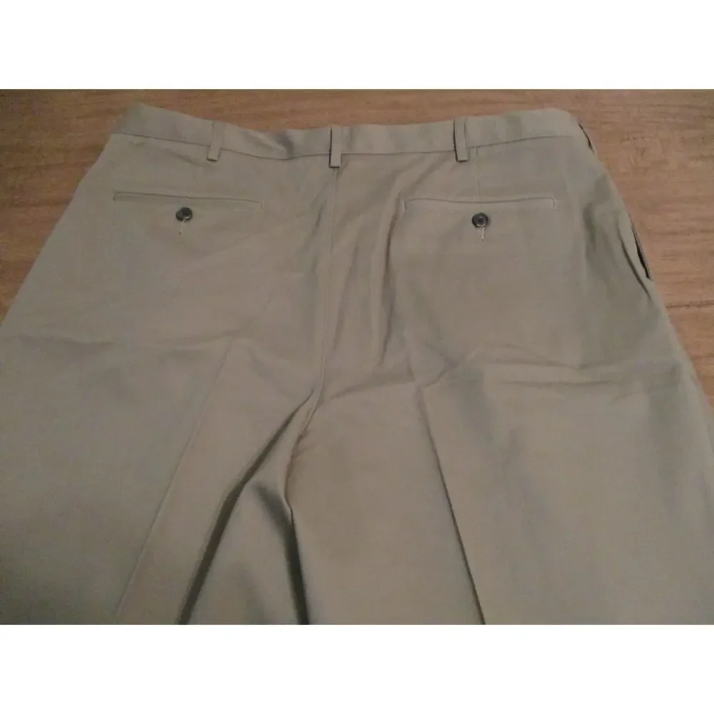 LANDS END MENS TRADITIONAL FIT CHINO PANTS BROWN SIZE 42